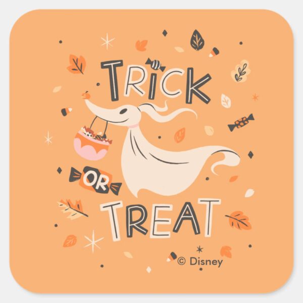 Zero's_Trick_or_Treat_Excitement_Square_Sticker_1 Zeros Trick Or Treat Excitement Square Sticker
