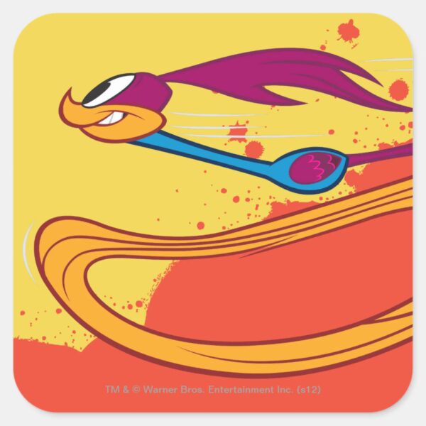 Zooming_ROAD_RUNNER™_Square_Sticker_1 Zooming ROAD RUNNER™ Square Sticker