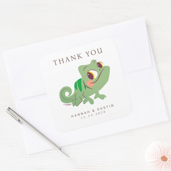 ascal_Tangled_Thank_You_Wedding_Square_Sticker_4 Ascal Tangled Thank You Wedding Square Sticker