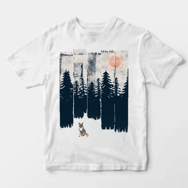 A Fox in the Wild Majestic Forest Unisex T-Shirt