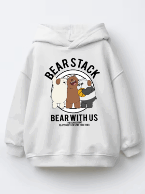 A Trio of Friendship Bear With Us  Kids Hoodie