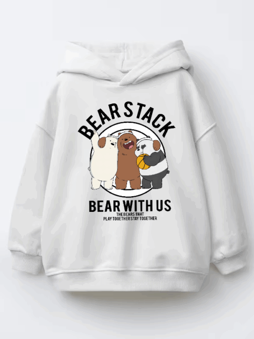 A Trio of Friendship Bear With Us  Kids Hoodie