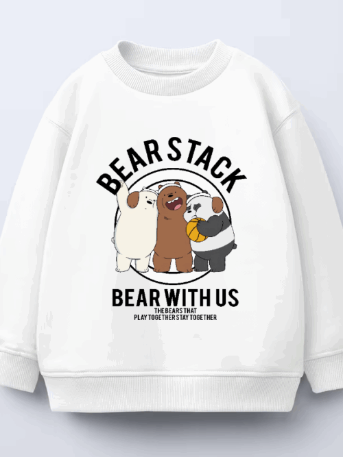 A Trio Of Friendship Bear With Us Crewneck Sweatshirt Crewneck Sweatshirt