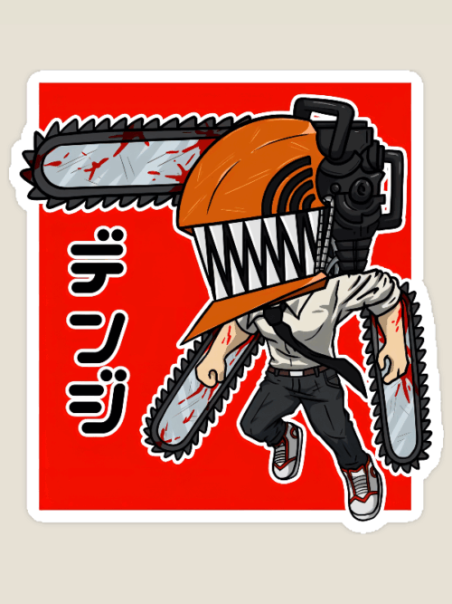 Adorable Chainsaw Man Chibi Denji Sticker