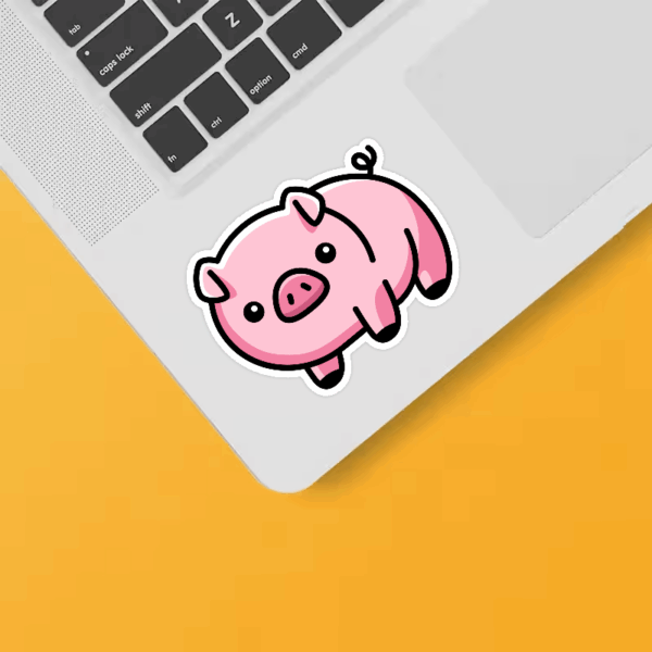 Adorable Piggy Wildlife Sticker Adorable Piggy Wildlife Sticker