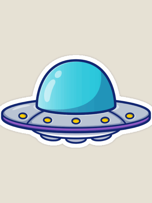 Alien UFO Sightings Cosmic Visitor Out of This World Sticker