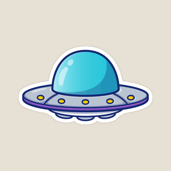 Alien UFO Sightings Cosmic Visitor Out of This World Sticker Alien UFO Sightings Cosmic Visitor Out of This World Sticker