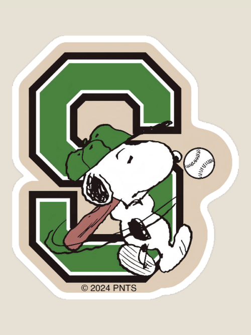 All Star Snoopy Baseball Play Peanuts Sticker
