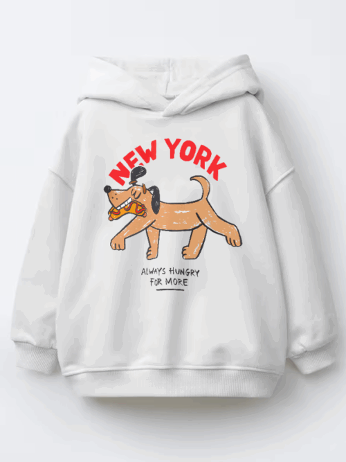 Always Hungry for More New York Street Style Kids Hoodie