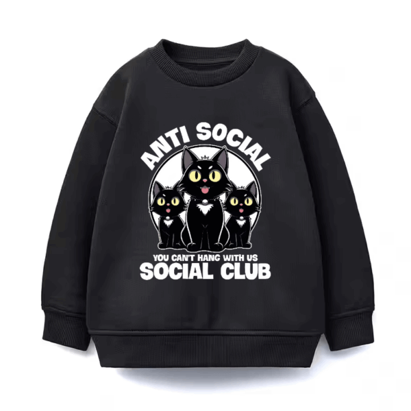 Anti Social Black Cats Club Crewneck Sweatshirt
