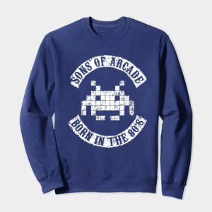 Arcade Legends Born in Eighties Classic Gaming Crewneck Sweatshirt