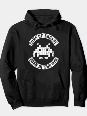 Arcade Legends Born in Eighties Classic Gaming Hoodie
