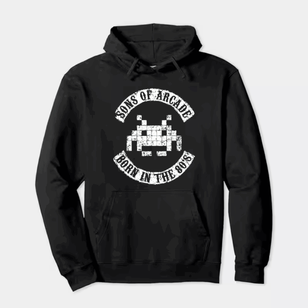 Arcade Legends Born in Eighties Classic Gaming Hoodie