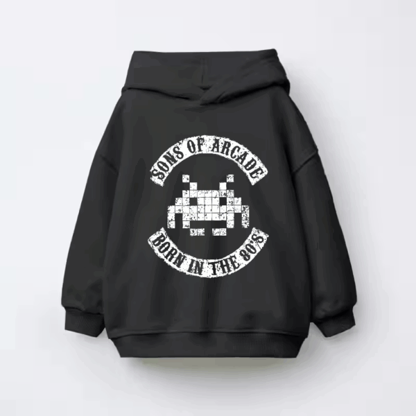 Arcade Legends Born in Eighties Classic Gaming Kids Hoodie