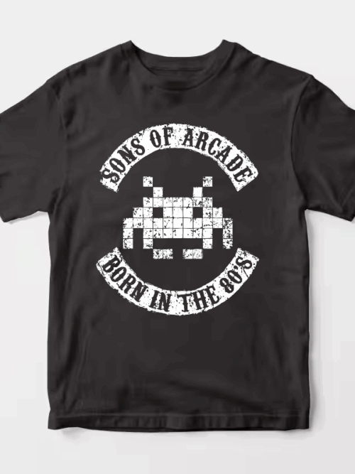 Arcade Legends Born in Eighties Classic Gaming Unisex T-Shirt