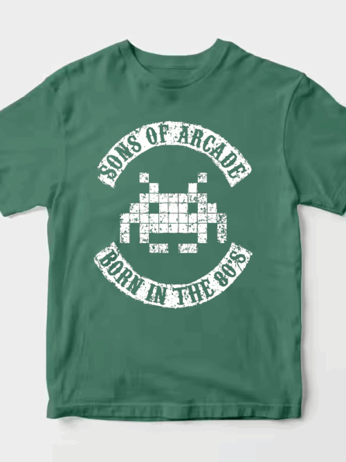Arcade Legends Born in Eighties Classic Gaming Unisex T-Shirt