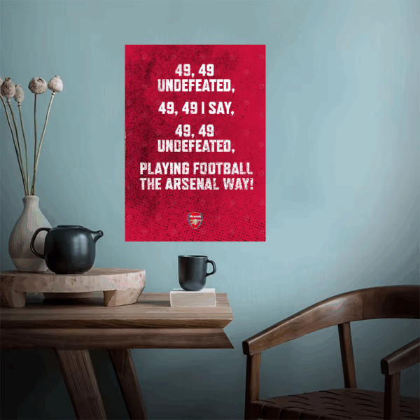 Arsenal 49 Games Unbeaten Legacy Poster