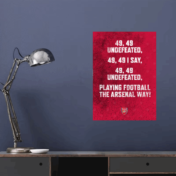 Arsenal 49 Games Unbeaten Legacy Poster