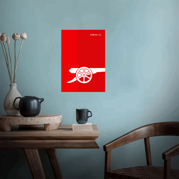 Arsenal FC Iconic Red Cannon Poster