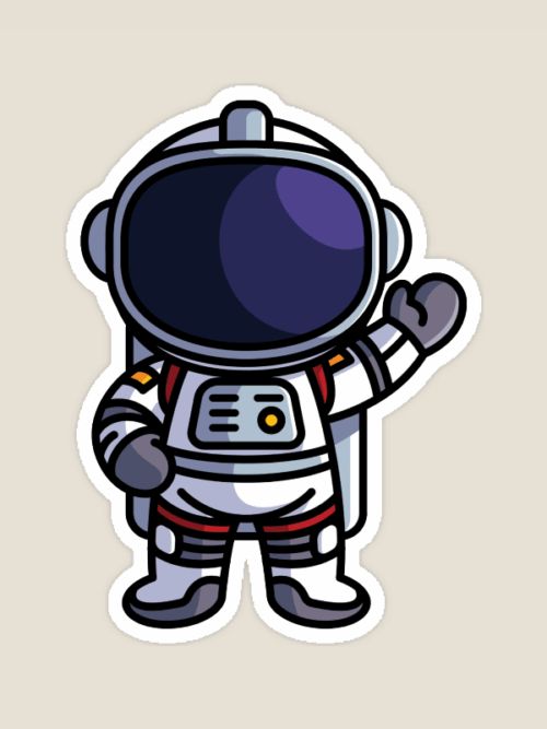Astronaut Lost Universe Cosmic Adventure Sticker