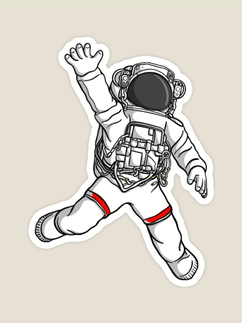 Astronaut Space Explorer Cosmic Journey Sticker