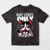Bad Vibes Only Cute Black Cat Unisex T-Shirt