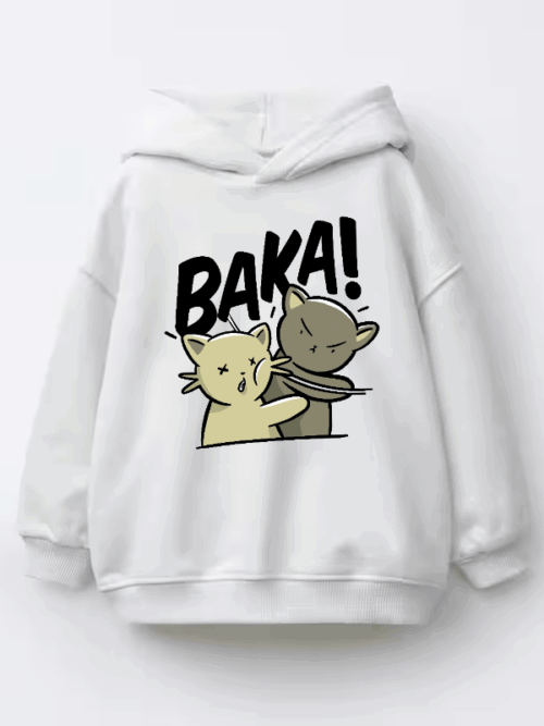Baka Neko Battle Time Kids Hoodie