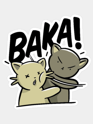 Baka Neko Battle Time Sticker