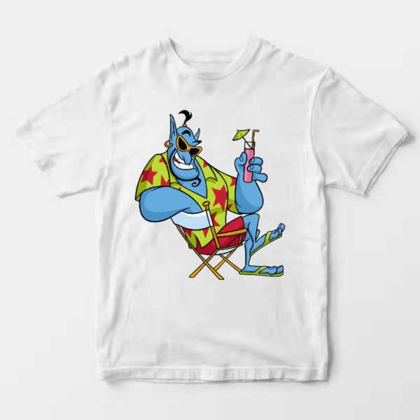 Beach Day Bliss – Relaxed Genie Soaking Up the Sun Unisex T-Shirt