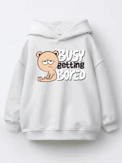 Bear Doing Nothing But Everything Kids Hoodie
