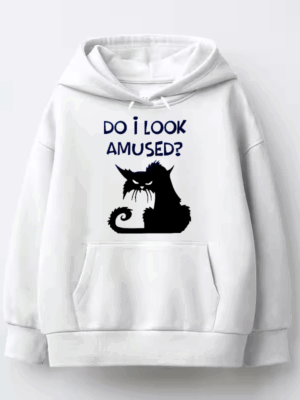 Black Cat Not Amused Energy Hoodie