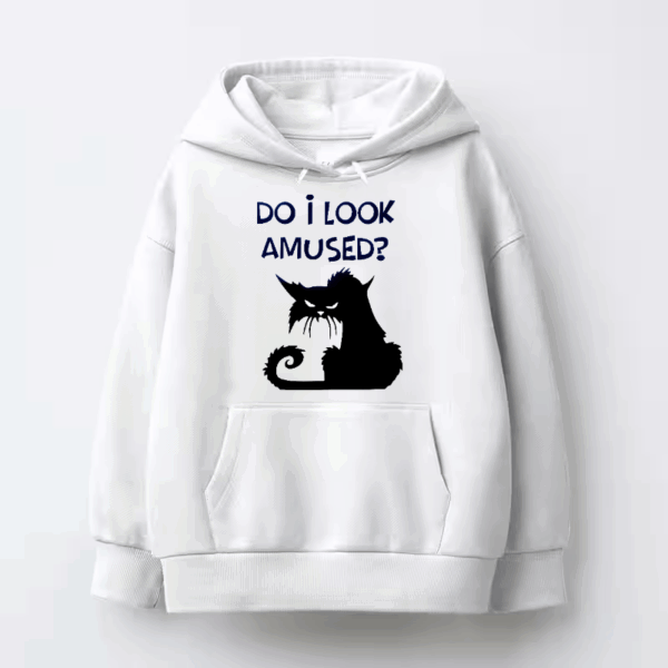 Black Cat Not Amused Energy Hoodie