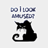 Black Cat Not Amused Energy Sticker