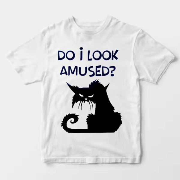 Black Cat Not Amused Energy Unisex T-Shirt