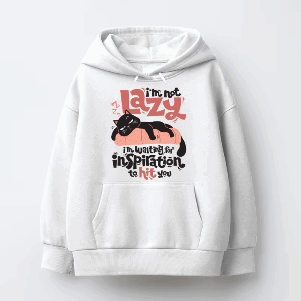 Black Cat Wisdom Waiting for Inspiration Hoodie
