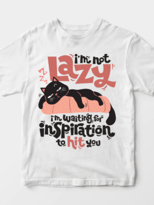Black Cat Wisdom Waiting for Inspiration Unisex T-Shirt
