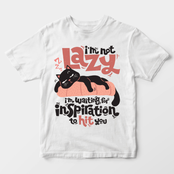 Black Cat Wisdom Waiting for Inspiration Unisex T-Shirt