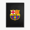 Black Edition FC Barcelona Crest Poster