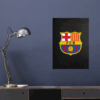 Black Edition FC Barcelona Crest Poster