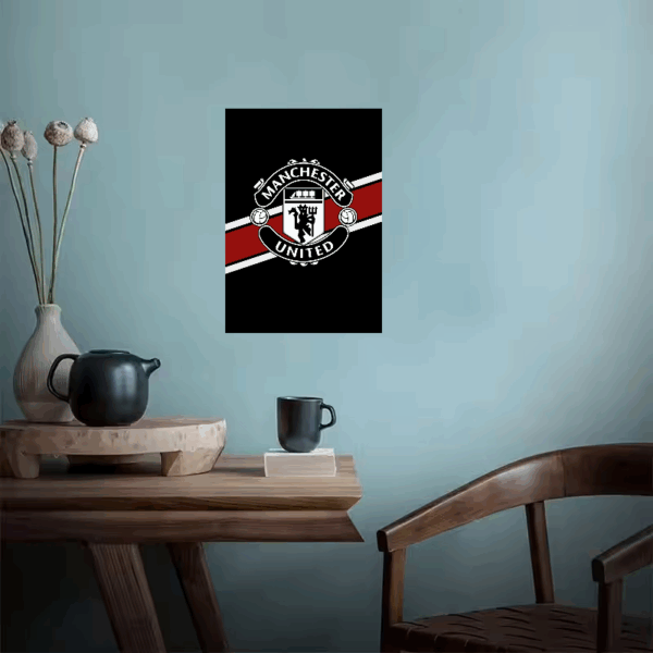 Black Edition Manchester United Red Stripe Poster