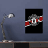 Black Edition Manchester United Red Stripe Poster