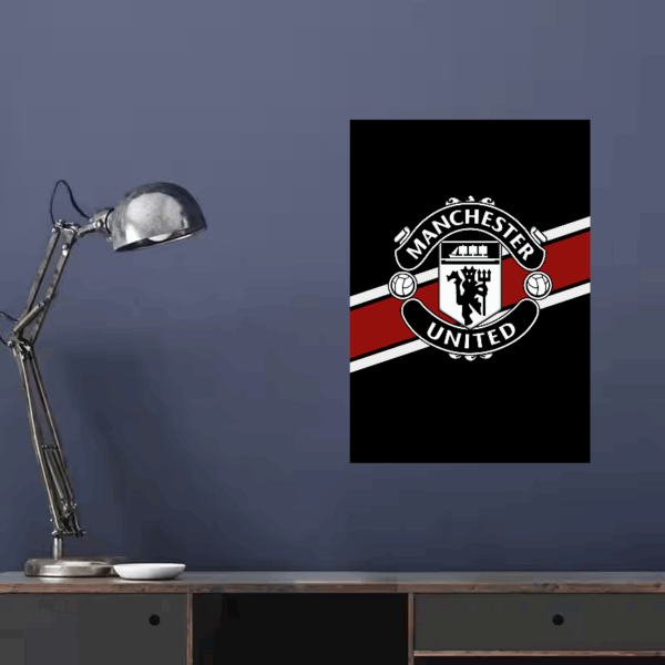 Black Edition Manchester United Red Stripe Poster