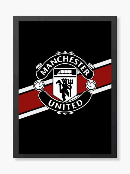 Black Edition Manchester United Red Stripe Poster