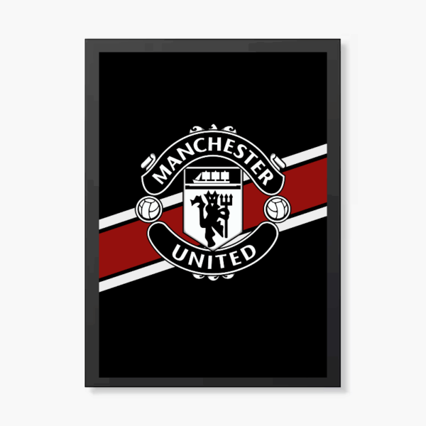 Black Edition Manchester United Red Stripe Poster