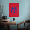 Blue & Red Legacy FC Barcelona Crest Poster
