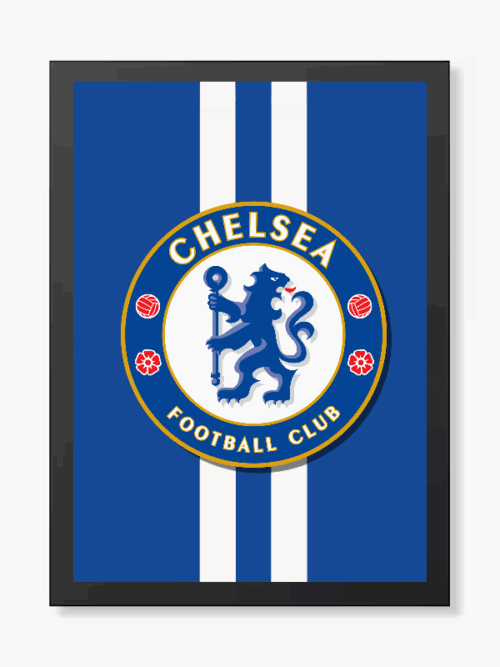 Blue and White Chelsea FC Legacy Poster