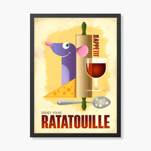 Bon Appétit with Remy Ratatouille Retro Delight Poster