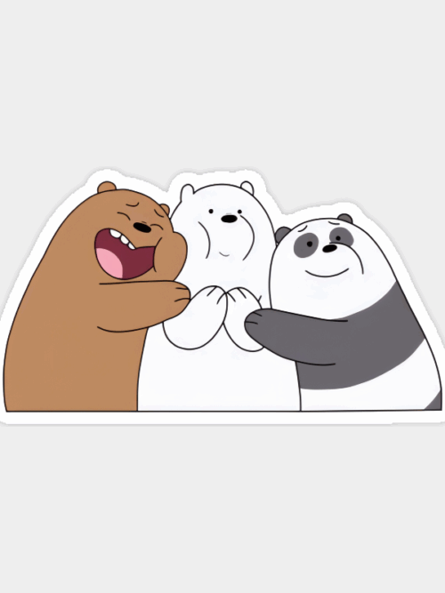 Bond of Love We Bare Bears Trio Sticker