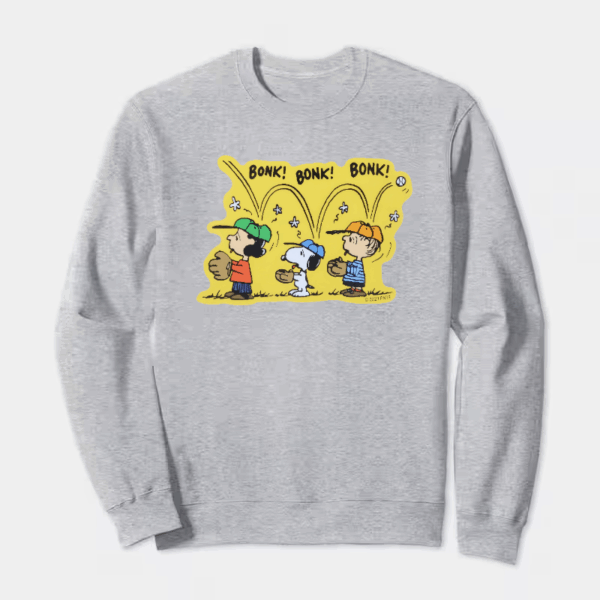 Bonk Squad Peanuts Baseball Fun Crewneck Sweatshirt