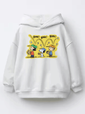 Bonk Squad Peanuts Baseball Fun Kids Hoodie